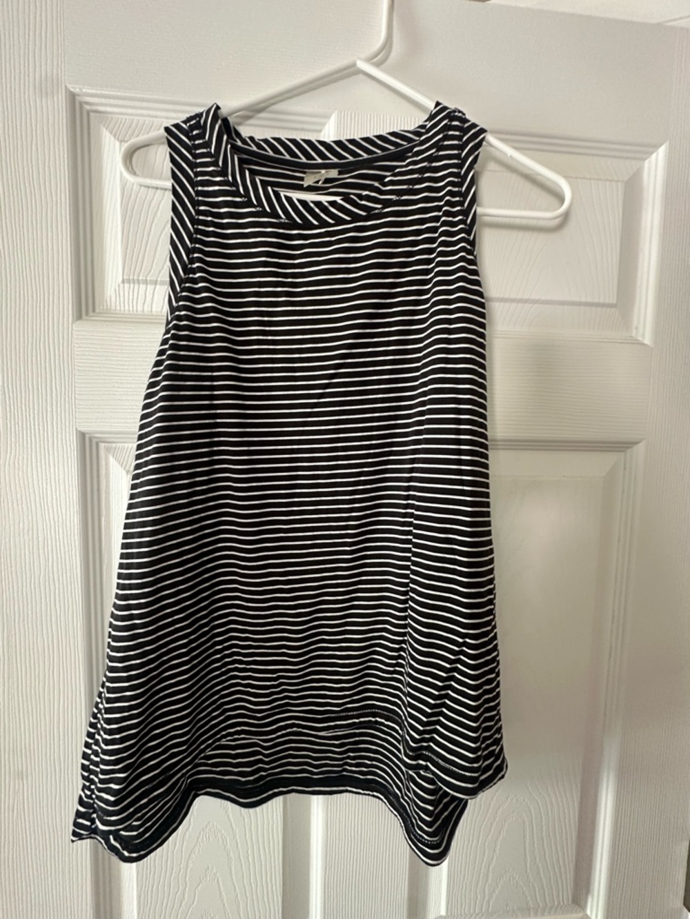 CALIA by Carrie Underwood Black & White Striped Tank